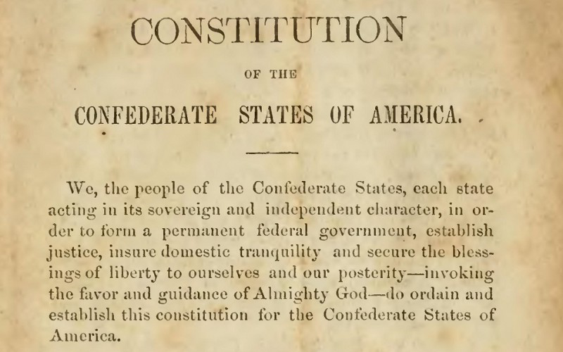 What did the Confederate Constitution Say